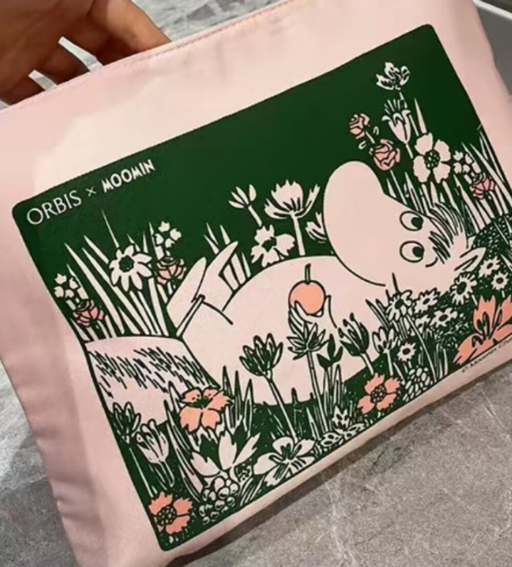 Pink Moomin X Orbis Zip Pouch, New Without Tag Snorkmaiden Storage Bag 30 x 23cm